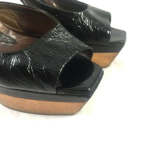 Marni Mule Black Patent Leather Platform Sandal 8 - Picture 10 of 10